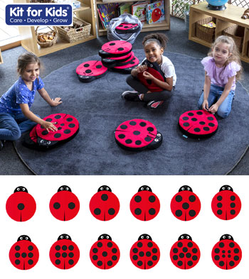 Back To Nature Sensory Ladybird Cushions Pack of 12