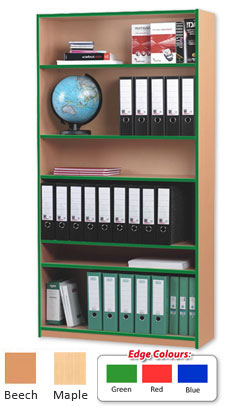 Standard Bookcase with Coloured Edge - 1800mm High