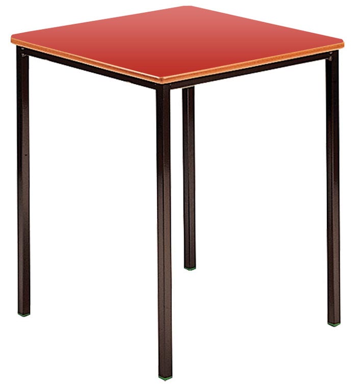 Classroom Contract Spiral Stacking Square Table - Bullnosed MDF Edge