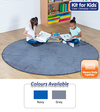 Plain Colour Round Carpet - 2m Diameter