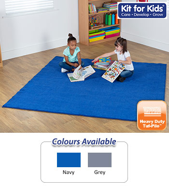 Plain Colour Square Carpet - 2m x 2m