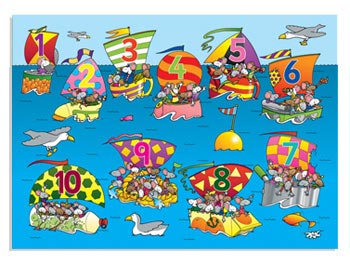 1-10 Mouse Boat Race Playmat - 1m Width