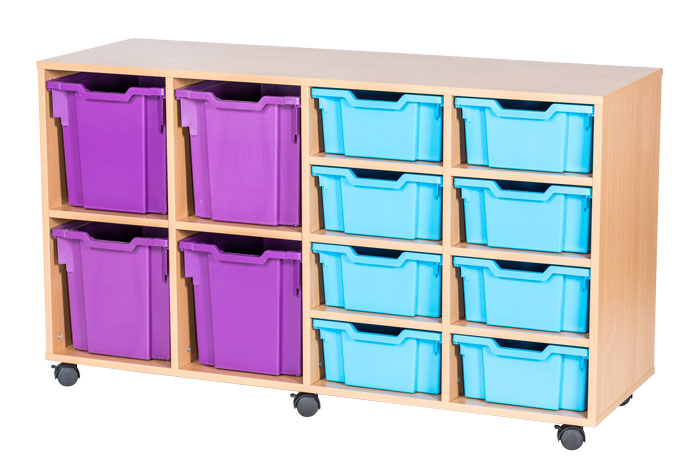 Sturdy Storage Cubbyhole Unit with 12 Variety Trays (Height 779mm)