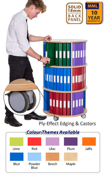 KubbyClass Library Book Carousel - 3 Tier
