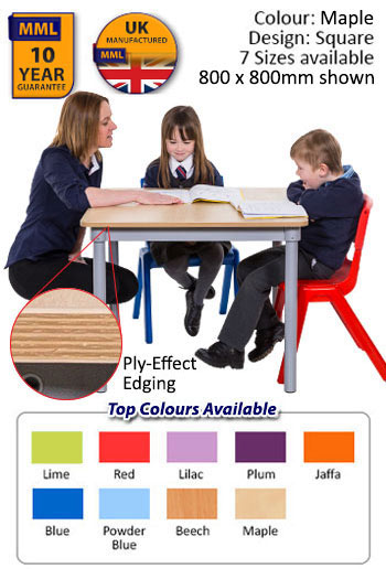 KubbyClass Square Tables - 7 Sizes