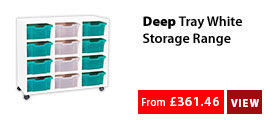 Deep Tray White Storage Range