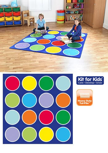 Rainbow Circle Placement Carpet - 2m x 2m
