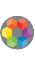 Rainbow Circular Polygons Carpet - 2m Diameter - view 3