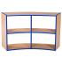 KubbyKurve Library Two Tier Curved Open Back 2+2 Shelf Unit - view 2