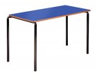 Contract Classroom Slide Stacking Rectangular Table - Bullnosed MDF Edge - view 2