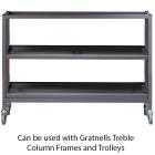 Gratnells Treble Width Shelf With Clips - Pack Of 2  !!<</br>>!!     !!<<span style='font-family: Arial; font-size: 10px; color: #333333;'>>!!(Only use with open span frames. NOT suitable for frames with columns) !!<</span>>!! - view 2