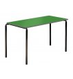 Contract Classroom Slide Stacking Rectangular Table - Spray Polyurethane Edge - view 2