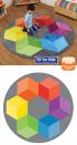Rainbow Circular Polygons Carpet - 2m Diameter - view 1