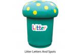 SET OF 4: 90 Litre Mushroom Litter Bins - view 2