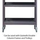 Gratnells Double Width Shelf with Clips - Pack of 2  !!<</br>>!!     !!<<span style='font-family: Arial; font-size: 10px; color: #333333;'>>!!(Only use with open span frames. NOT suitable for frames with columns) !!<</span>>!! - view 2