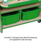 Denby Mobile Paint Easel Unit With 2 Storage Trays - view 5