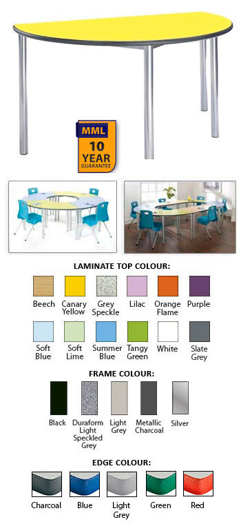 Semi-Circular Contemporary Meeting Room Table