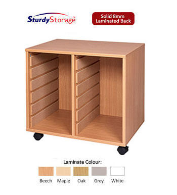 Sturdy Storage Double Column Unit - 12 Tray Unit **WITHOUT TRAYS**