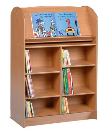 Coniston Double Sided 1200 Bookcase with Lectern - Beech