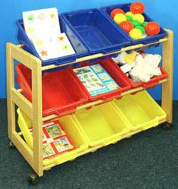 Mobile Solid Beech Single Classroom Tidy