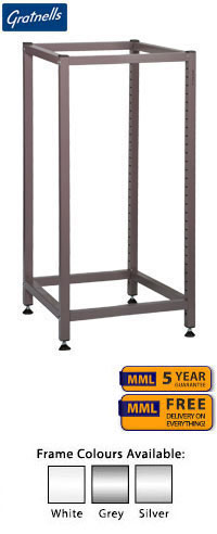 Gratnells Low Height Empty Single Column Grey Frame - 825mm (holds 7 shallow trays or equivalent)