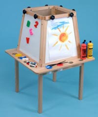 4 Sided Square Hardwood Easel