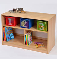 RS Open Bookcase with Inset Panel (Plain/ Mirror)