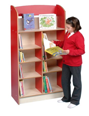 Coniston Single Sided 1500 Bookcase - Red/Maple