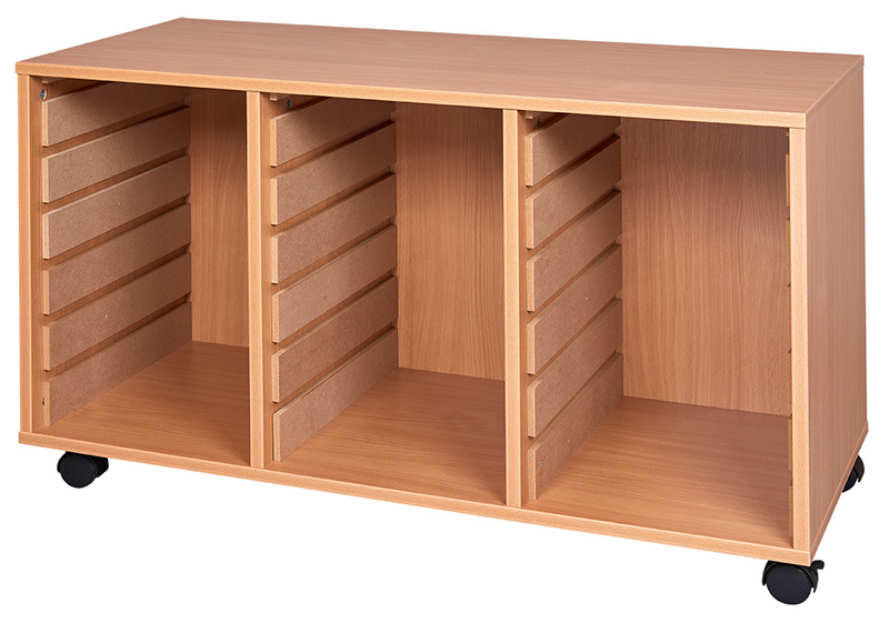 Sturdy Storage Triple Column Unit - 18 Tray Unit **WITHOUT TRAYS**