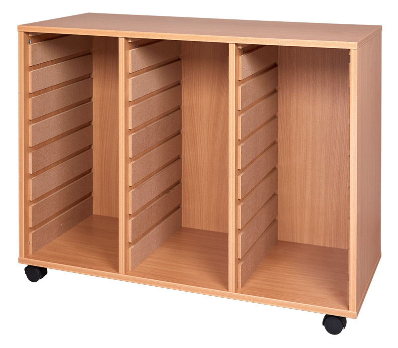 Sturdy Storage Triple Column Unit - 24 Tray Unit **WITHOUT TRAYS**