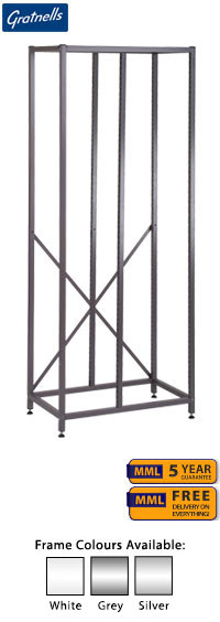 Gratnells Tall Empty Double Column Frame - 1850mm (holds 34 shallow trays or equivalent)