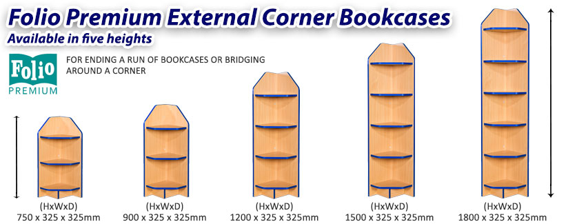 Folio External Corner Bookcase frag