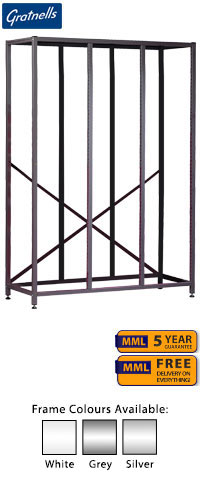 Gratnells Mid Height Empty Treble Column Frame - 1500mm (holds 39 shallow trays or equivalent)