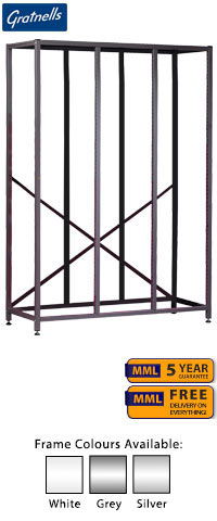 Gratnells Mid Height Empty Treble Column Frame - 1500mm (holds 39 shallow trays or equivalent)