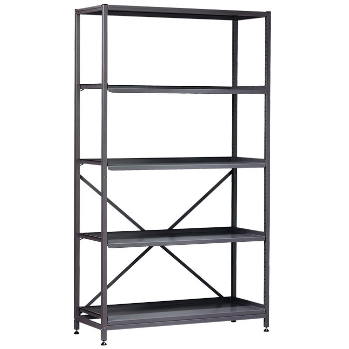Gratnells Complete Wide Treble Span Grey Frame With 4 Shelves - 1850mm