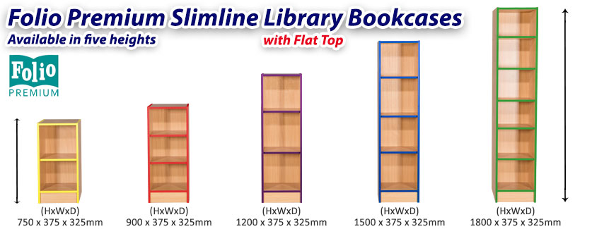 Folio Flat Top Slimline Bookcase frag