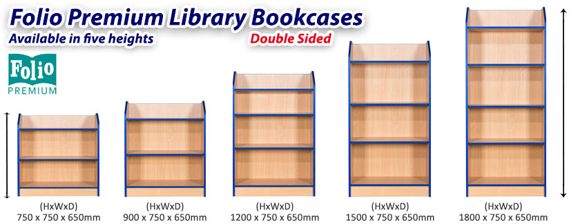 Folio Double Sided Bookcase frag