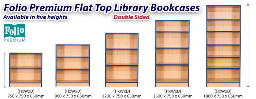 Folio Flat Top Double Sided Bookcase frag