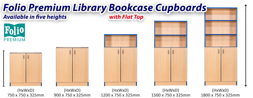 Folio Flat Top Bookcase Cupboards frag