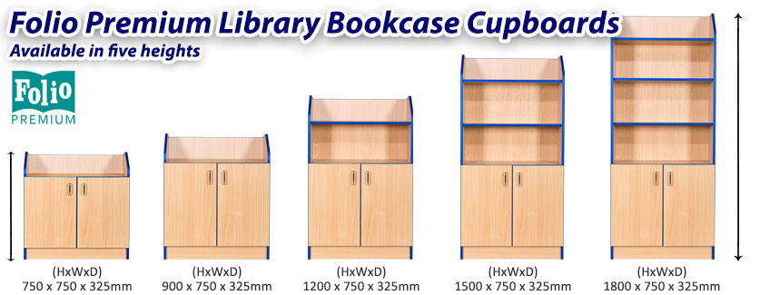 Folio Bookcase Cupboards Standard top frag