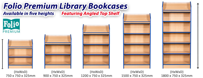 Folio Library Bookcase Angled Top frag