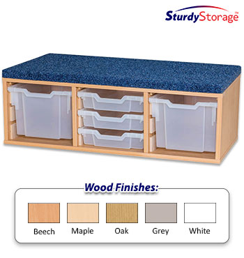 Classroom Step With 2 Extra Deep Trays And 3 Shallow Trays - 335mm