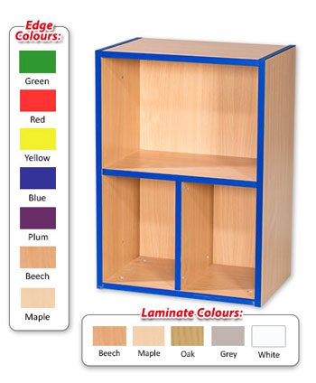 KubbyKurve Library Two Tier 1+2 Shelf Unit