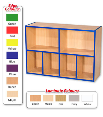 KubbyKurve Library Two Tier 2+4 Shelf Unit