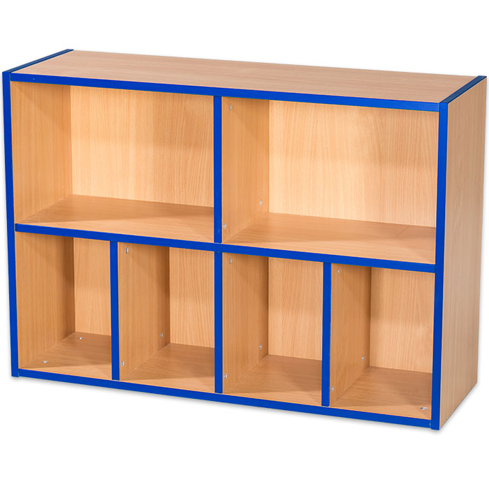 KubbyKurve Library Two Tier 2+4 Shelf Unit