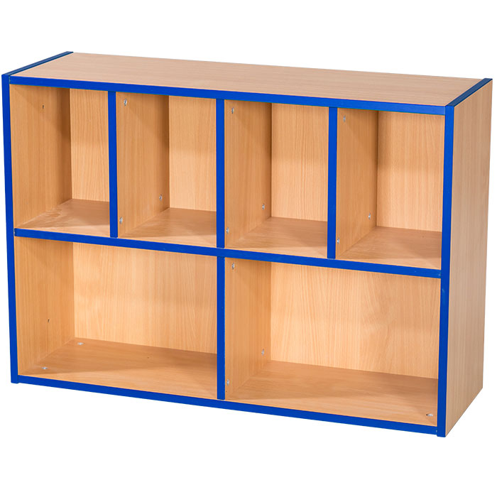 KubbyKurve Library Two Tier 4+2 Shelf Unit