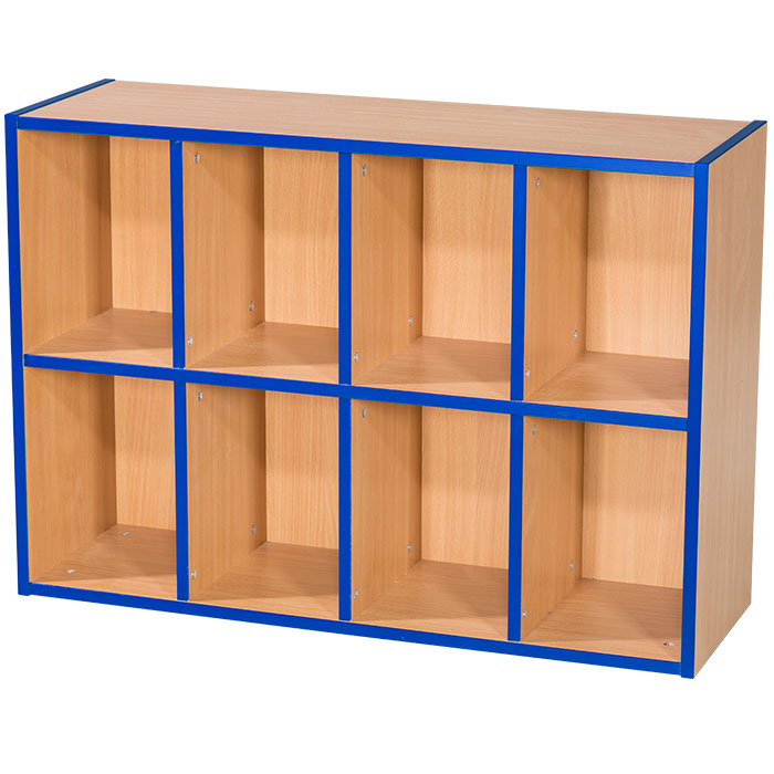 KubbyKurve Library Two Tier 4+4 Shelf Unit