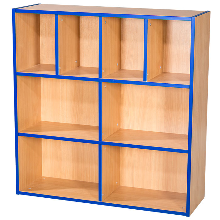 KubbyKurve Library Three Tier 4+2+2 Shelf Unit