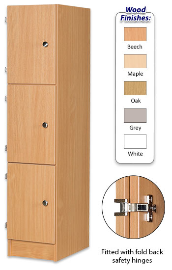 Primary Height Three Door Locker - 1370mm