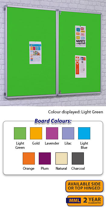 Accents Flameshield Tamperproof Noticeboard - Double Doors